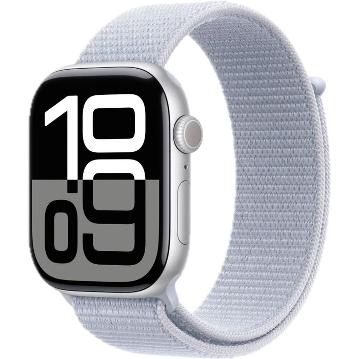 Apple Watch Series 10 – Aluminium Silver GPS 46mm with Blue Cloud Sport Band (M/L)