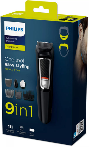 Recortadora 9 En 1 Philips Serie 3000 Mg3740 Cara Y Pelo