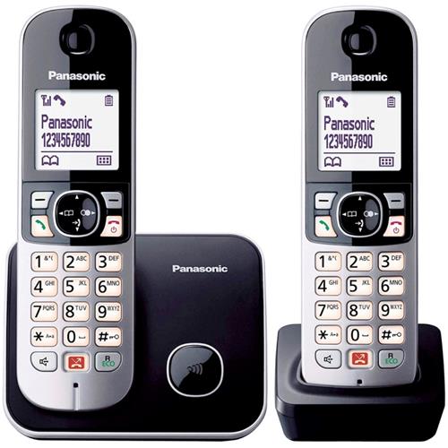 Teléfono Panasonic Kx-tg6852spb Duo Negro Bloqueo