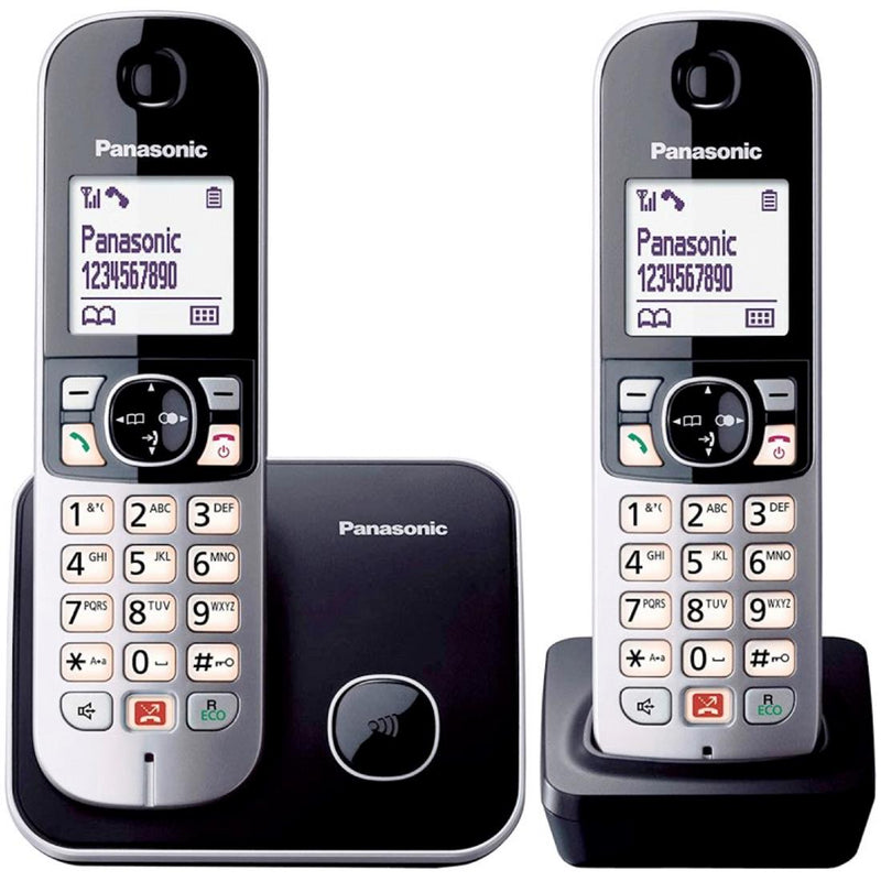Teléfono Panasonic Kx-tg6852spb Duo Negro Bloqueo