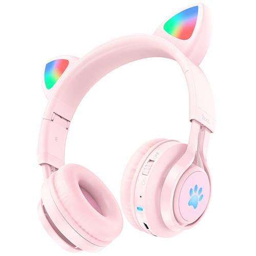 Hoco Hoco W39 Auricular Bluetooth Cat Ear Rosa