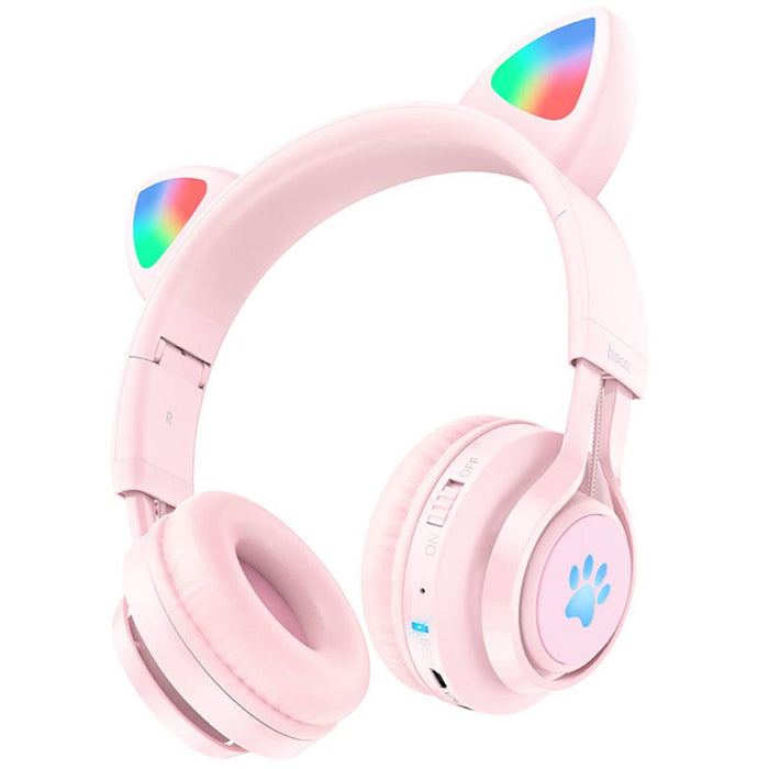 Hoco Hoco W39 Auricular Bluetooth Cat Ear Rosa