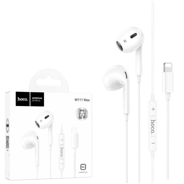 Hoco M111 Auricular Lighting Para Iphone Blanco