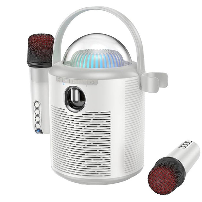 Hoco Bs59 Altavoz Bluetooth Karaoke Con 2 Micros Cold Gray