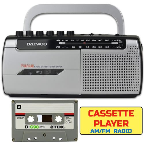 Radio Cassette Am/fm Daewoo Con Sintonizador Grabación Integrada