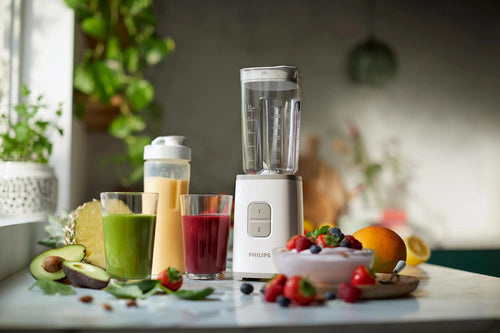 Batidora De Vaso Blanca Mini Daily Collection Hr2602/00 Philips