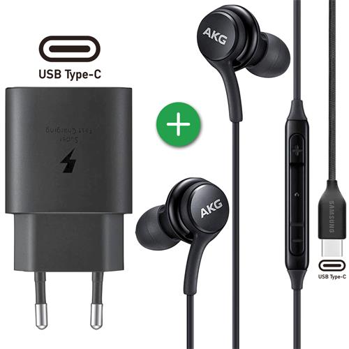 Samsung Pack Adaptador 25W+ Auricular Akg USB-C Negro
