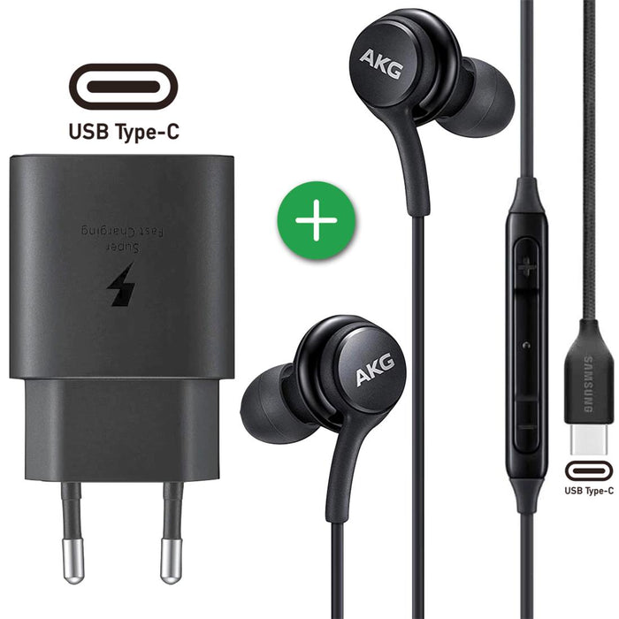 Samsung Pack Adaptador 25W+ Auricular Akg USB-C Negro
