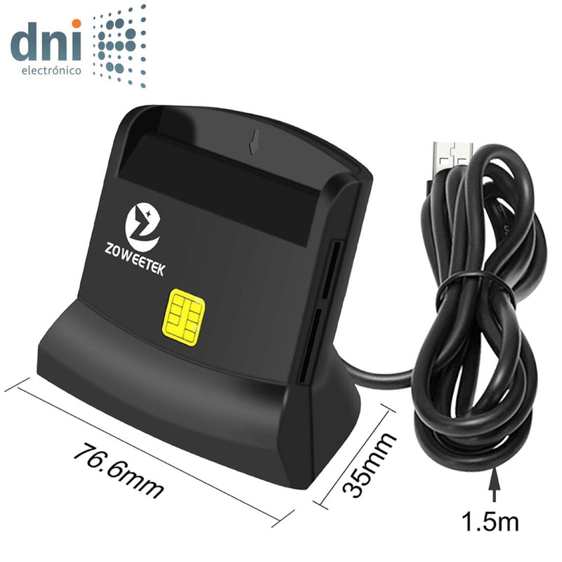 Zoweetek Lector De Dni, Tarjetas Inteligentes Y Sim (12026-10)