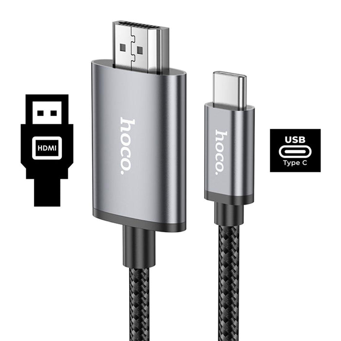 Cable Type-c To Hdtv Metal Gray Hoco Ua27 HD On-screen