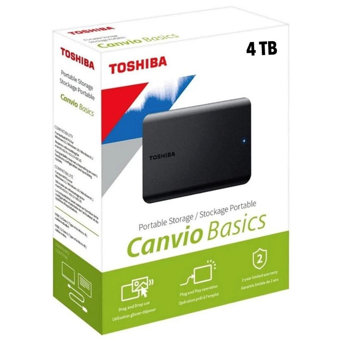 Toshiba - Canvio Basics Disco Duro Externo 4 Tb Negro