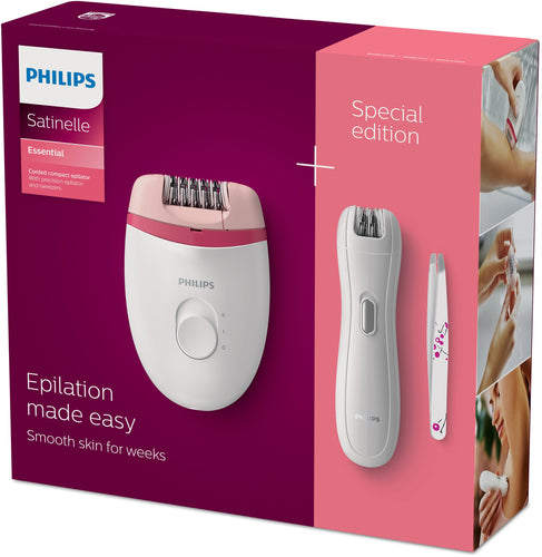 Pack Depiladora + Depiladora Mini + Pinzas Philips Brp506/00