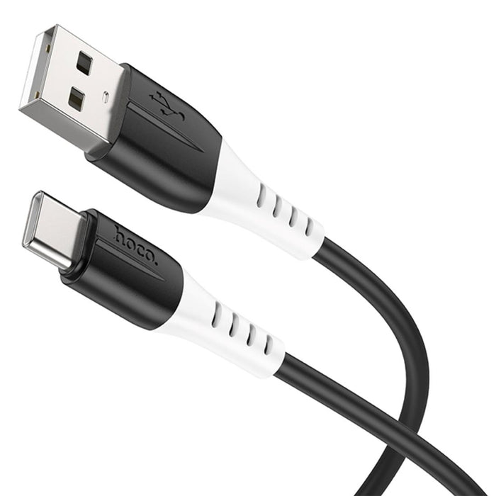 Hoco X82 Type-c Silicone Charging Data Cable Black