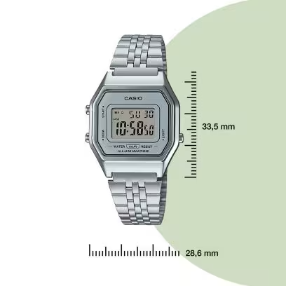 Casio LA680WEA-7EF Silver Digital Watch