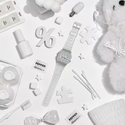 Reloj Digital Casio Collection Women F-91ws-7ef/ 38mm/ Blanco
