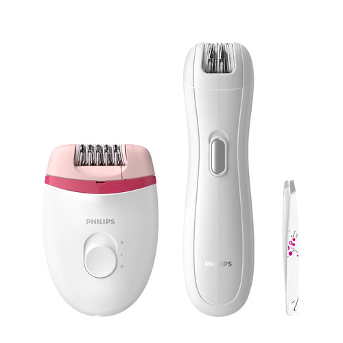 Pack Depiladora + Depiladora Mini + Pinzas Philips Brp506/00