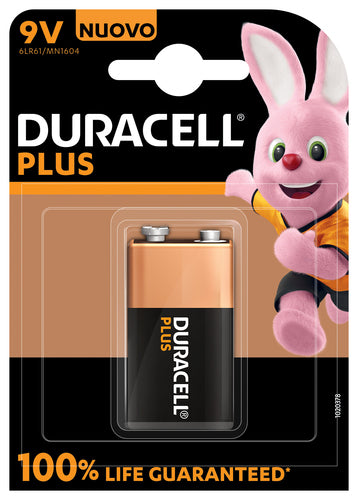Pila Alcalina Duracell Plus 9V 6LR61
