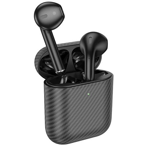 Hoco Ew41 Plus True Auricular Inalámbrico Diseño Carbono Negro