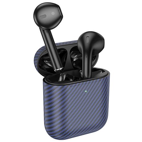 Hoco Ew41 Plus True Auricular Inalámbrico Diseño Carbono Azul