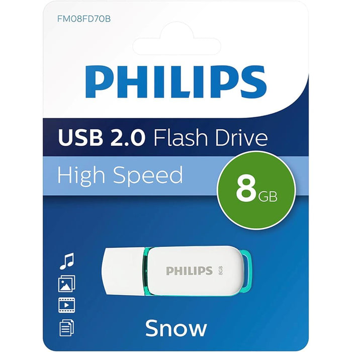 Philips Fm08fd70b Memoria USB 8GB USB Tipo-a 2.0 Turquesa Blanco