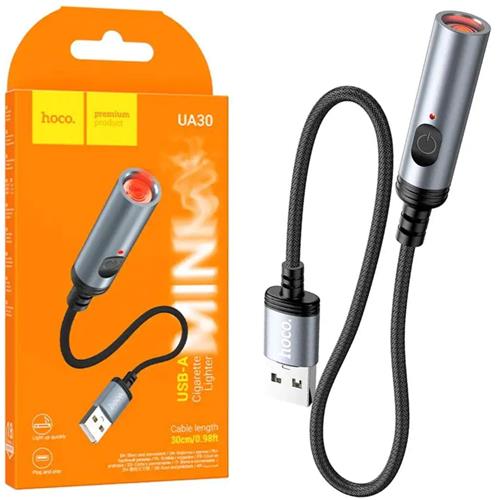 Hoco Ua30 Mechero Para Coche Con Conexión Usb-a Y Cable 30CM