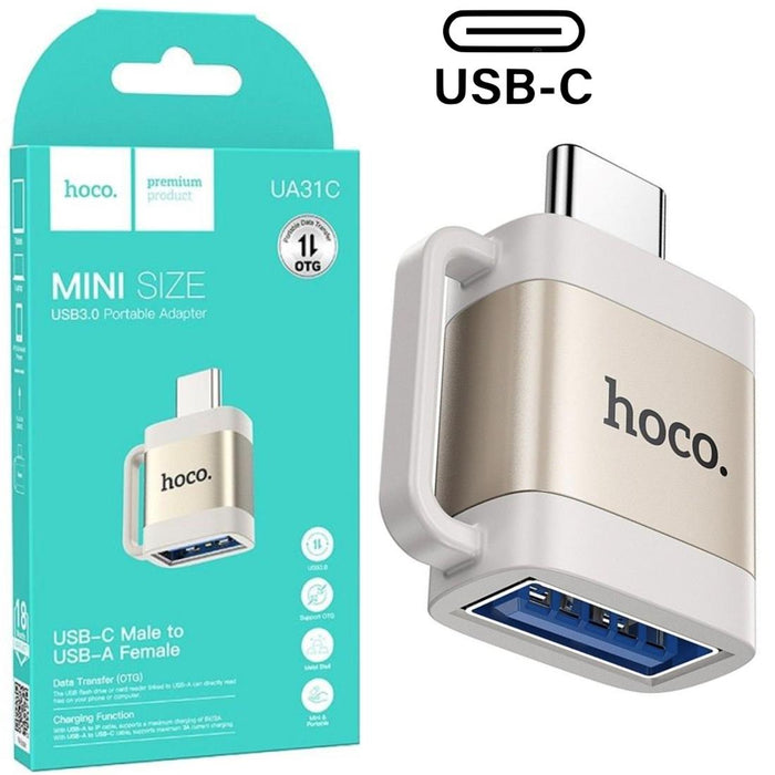 Hoco Ua31c Adaptador OTG USB-C A Usb-a Gris