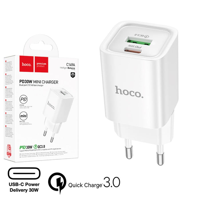 Hoco Hoco C149a Cargador Cham Pd30w+qc3.0 Eu White