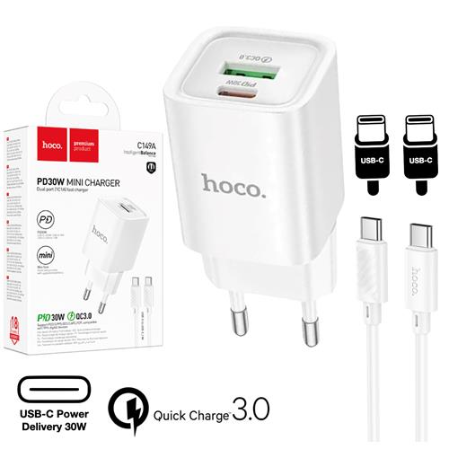 Hoco C149a Cargador Cham Pd30wqc3.0 Type-c To C White