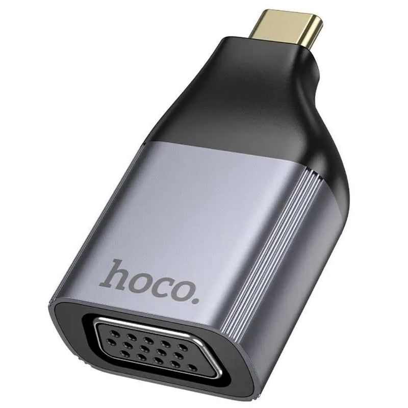 Adaptador USB-C A Vga Hoco Ua34 Gris Metal