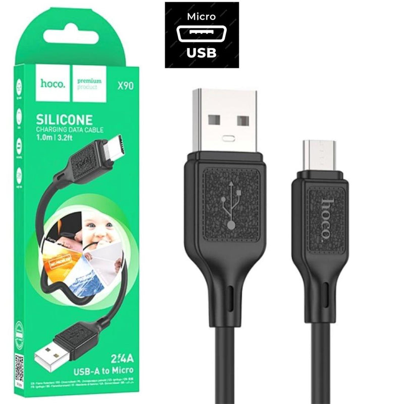 Hoco X90 Cable Cool Silicone Micro Black