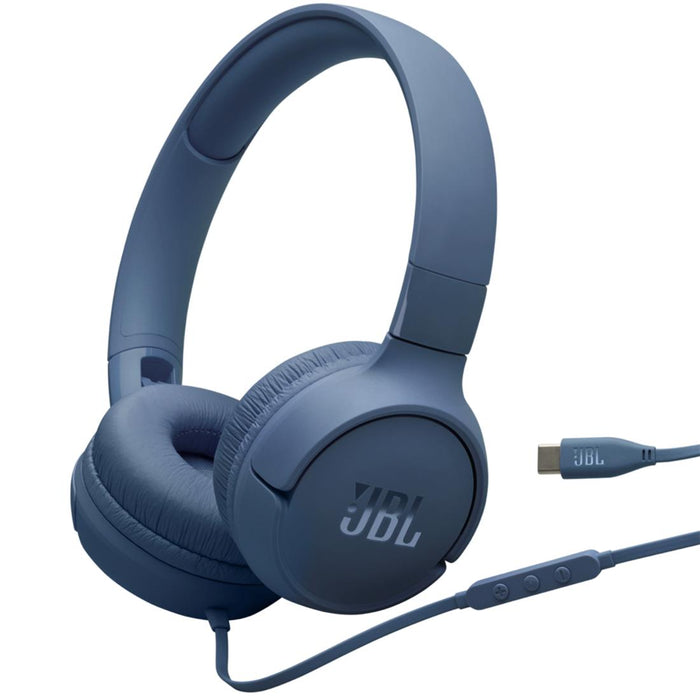 JBL Tune 520C Auricular Con Cable Y Conexión USB-C Azul