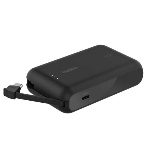 Powerbank Belkin 10K - USB-C, 20 W, Cable Integrado, Negro