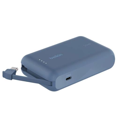 Powerbank Belkin 10K - USB-C, 20 W, Cable Integrado, Azul