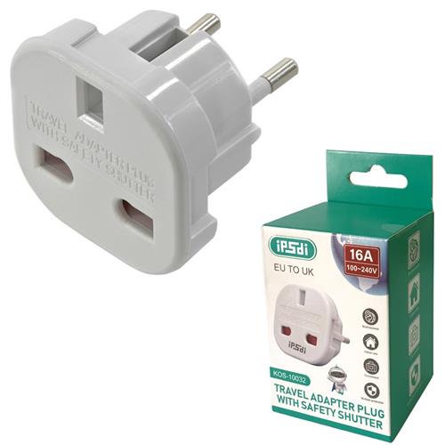 Ip5di Adaptador De Viaje Uk A Eu