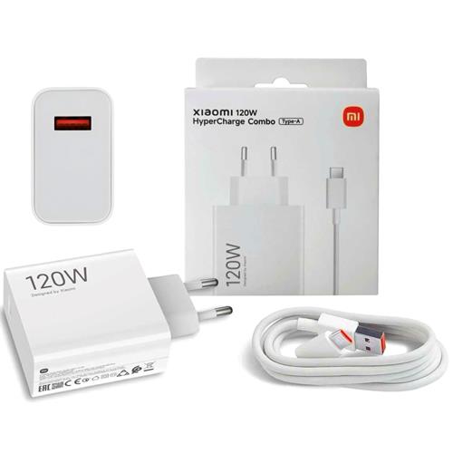 Cargador USB 120W+ Cable USB A USB-C Xiaomi (bhr9462)