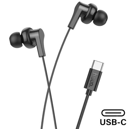 Hoco M114 Auricular Con Micrófono Y Conexión USB-C Negro