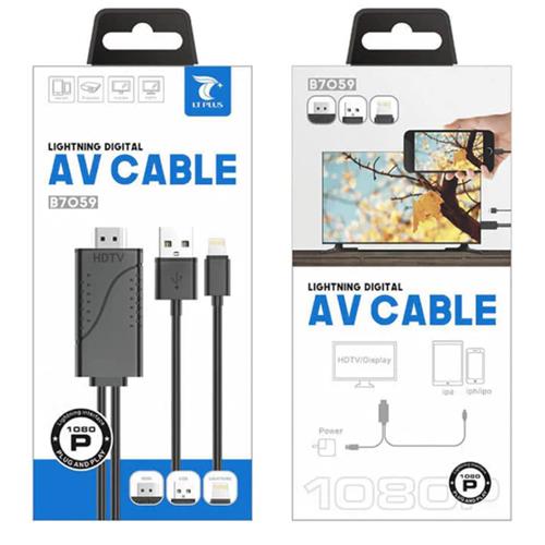 Cabo Lt Plus B7059 | Adaptador 3 Em 1 Lightning Para HDMI 1080P