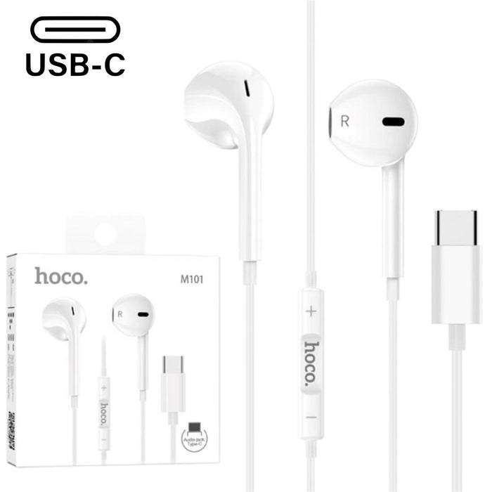Hoco M101 Auricular USB-C Con Micrófono Blanco