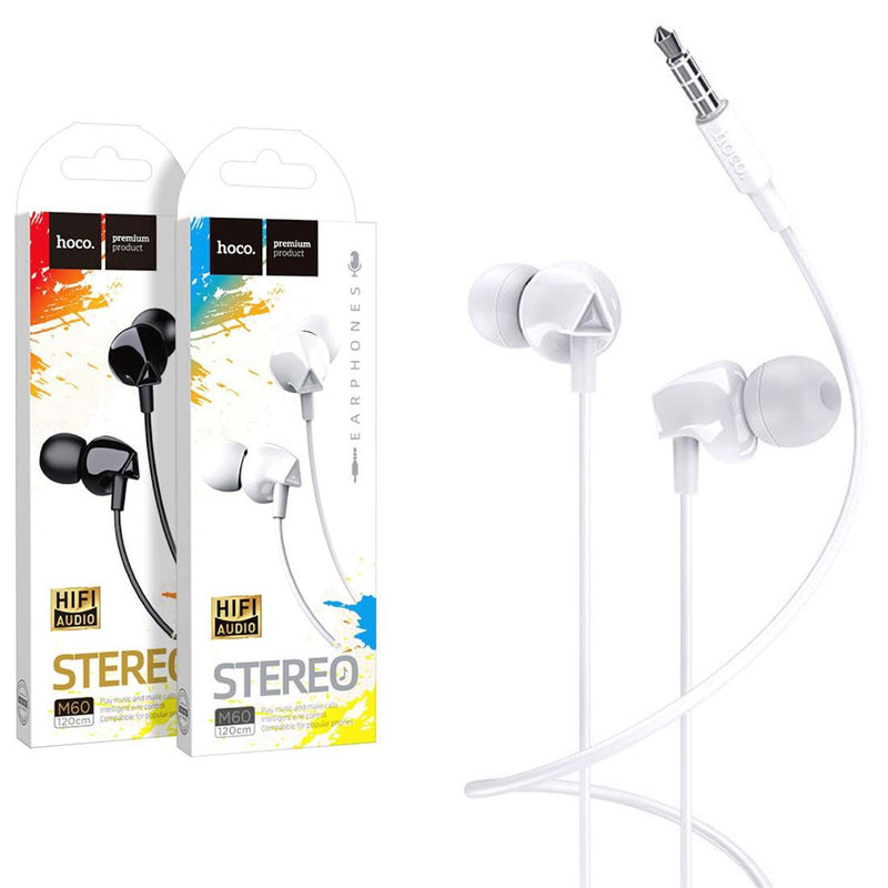 Hoco M60 Perfect Sound Universal Earphones Con Micro Blanco