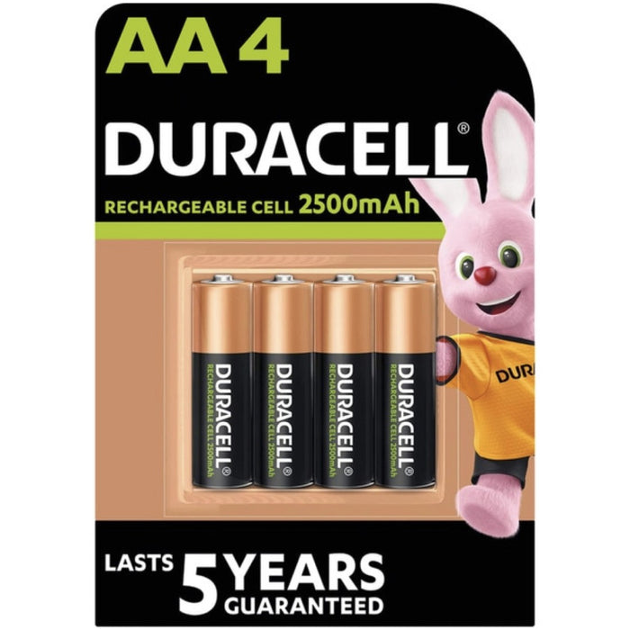 Pilas Recargables Duracell Durdllr6p4b Aa Nimh 2500 Mah (4 Pcs)
