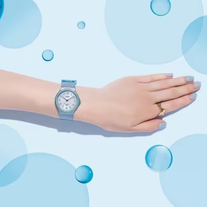 RELOJ CASIO DIGITAL AZUL TRANSPARENTE MQ-24S-2BEF