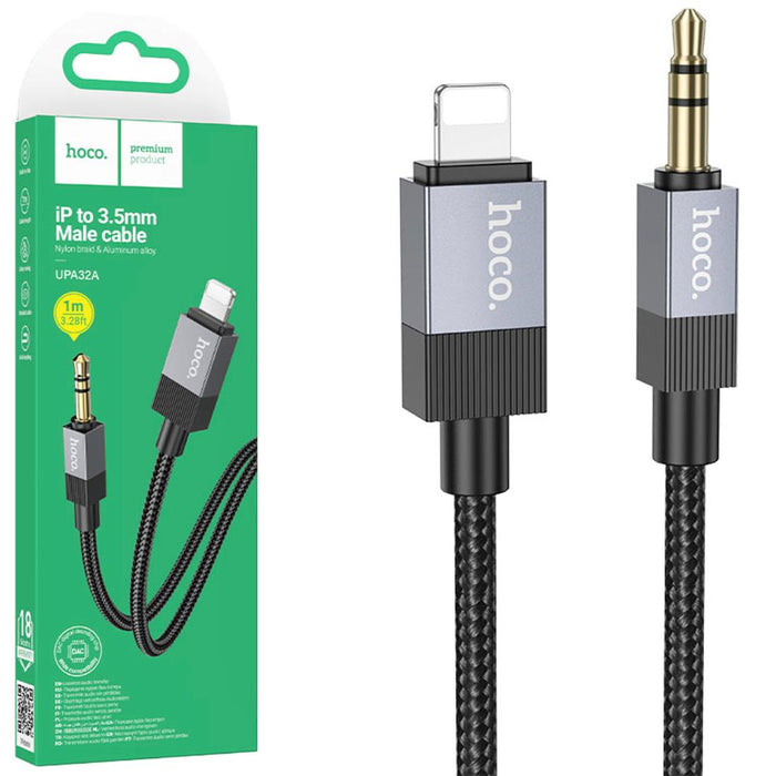 Hoco Upa32a Cable Lightning A Jack 3.5MM 1 Metro Negro