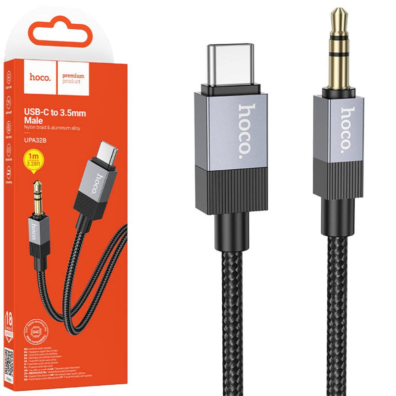 Hoco Upa32b Cable USB-C A Jack 3.5MM 1 Metro Negro