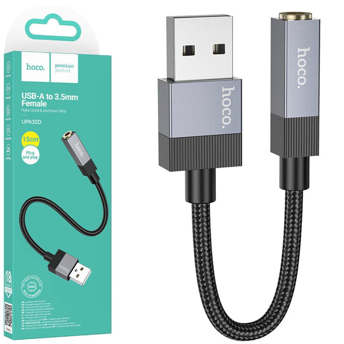 Cable Usb-a To 3.5MM Famele Hoco 1,5CM