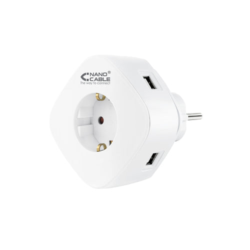 Cargador USB Nanocable Con Enchufe Integrado