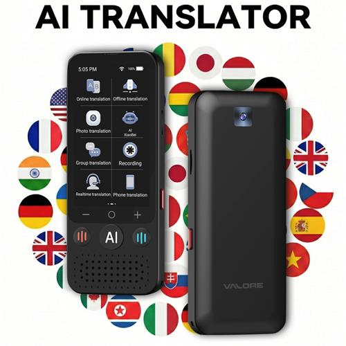 Valore Traductor AI Con Pantalla Cámara, 139 Idiomas Y Chat Gpt