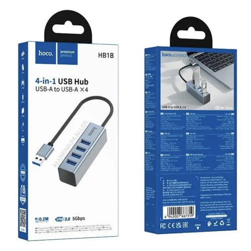 Adaptador USB Hoco Hb1b USB A 4X USB 3.0