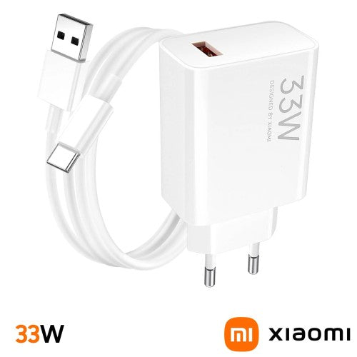 Cargador Xiaomi Tipo C - Blanco 33W