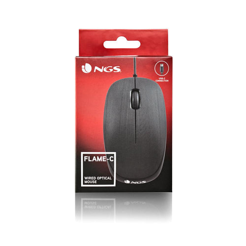 Raton Ngs Optico USB-C 1000DPI Flame-c Negro