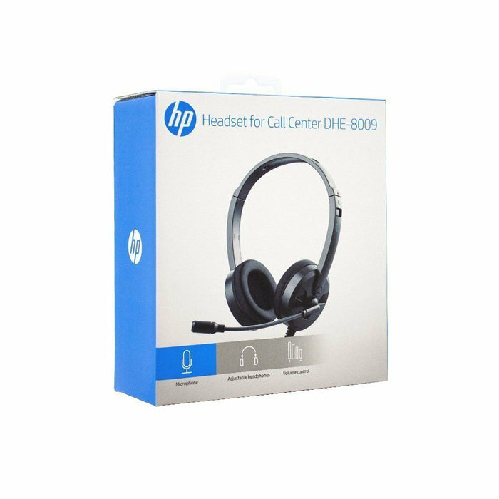 Audífonos Hp Dhe-8009 Call Center Jack 3.5MM Negro